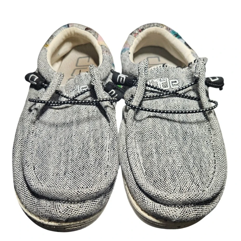 Hey Dude Wally Funk Shoes Men's 7 Gray Slip On Loafer Casual Lightweight